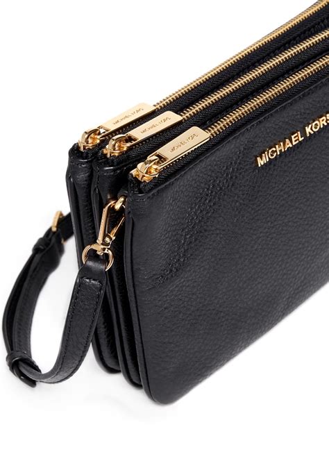 michael kors cross body purse with 3 compartments|Michael Kors crossbody thick strap.